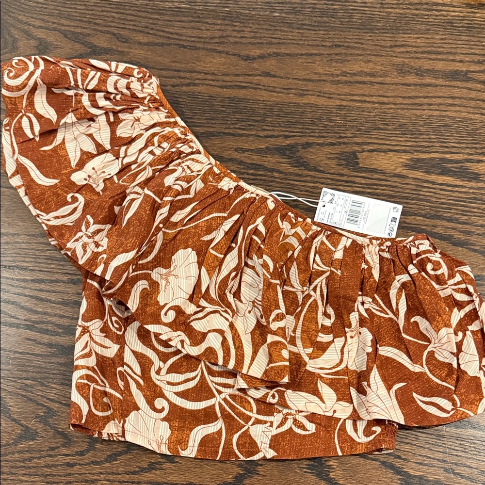 Mango one shoulder top